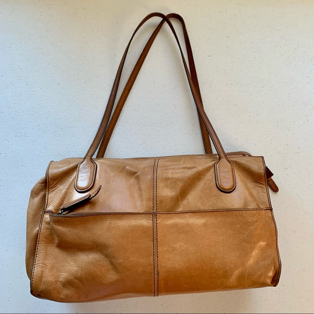 HOBO The Original International Light Brown Leather Shoulder Bag Women's Purse